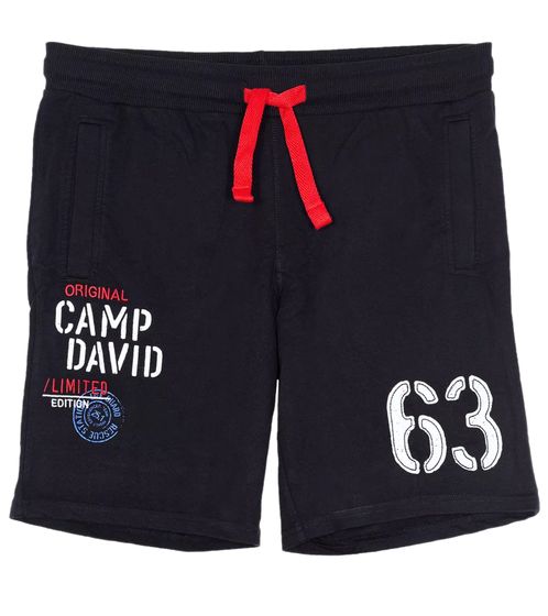 CAMP DAVID Herren Sweat-Shorts mit Baumwollanteil Sommer-Shorts Limited Edition von Dieter Bohlen Schwarz