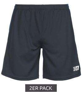 2er Pack Outfitter OCEAN FABRICS Herren Trainings-Shorts atmungsaktive Sport-Hose 1025-OTW-42 Blau