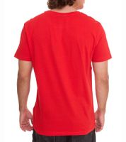 NORTHERN COUNTRY Herren T-Shirt modisches Baumwoll-Shirt mit Logo-Print 00009471 Rot/Gelb