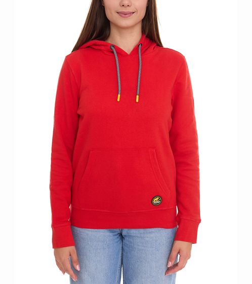 NORTHERN COUNTRY Damen Kapuzen-Pullover Baumwoll-Hoody Langarm-Shirt 00009482 Rot