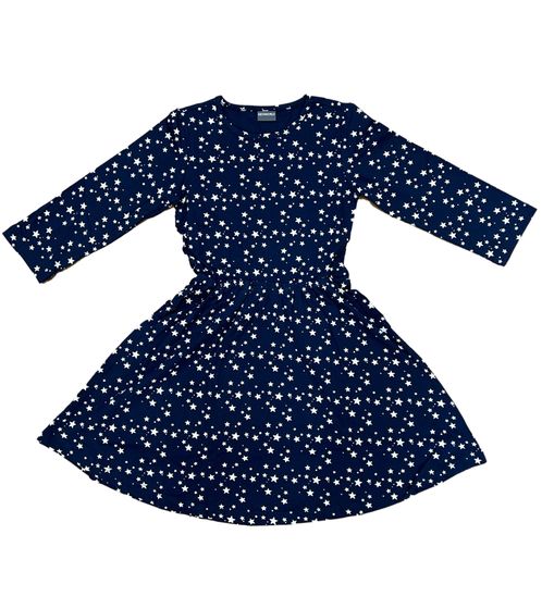 KIDSWORLD robe d'été en coton pour fille avec imprimé étoiles all-over 41548136 bleu foncé/blanc