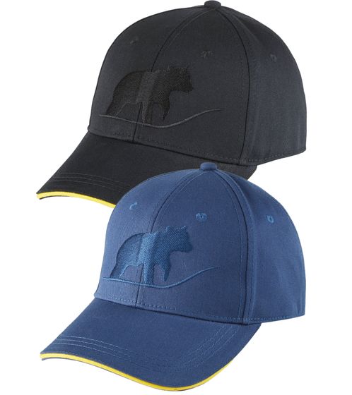 NORTHERN COUNTRY Base-Cap mit Stickerei Baumwoll-Cap mit kontrastfarbigen Streifen 00009478 Schwarz oder Blau