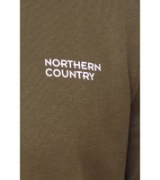 NORTHERN COUNTRY Herren Pullover mit Markenprint Baumwoll-Sweater Langarm-Shirt 00009468 in Schwarz, Blau, Grün oder Rot