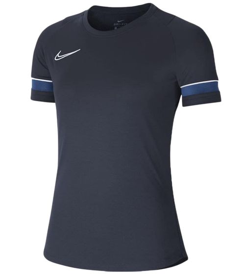 NIKE Academy 21 Damen Trainings-Shirt mit Dri-FIT-Technologie Sport-Shirt Kurzarm-Shirt CV2627-453 Blau