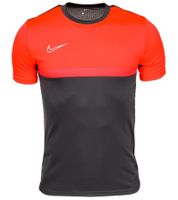 NIKE Academy Pro Camiseta de entrenamiento para hombre con tecnología Dri-FIT Camiseta deportiva con inserciones de malla Camiseta de manga corta BV6926-079 Gris/Naranja