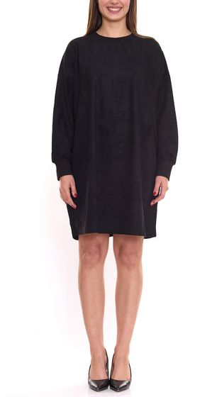 edc by ESPRIT women's mini dress velvet dress with zip long-sleeved dress 129CC1E012 E02 001 black