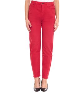 ESPRIT Damen Tapered-Jeans 5-Pocket Denim-Hose aus Bio-Baumwolle 010EE1B315 B02 610 Rot