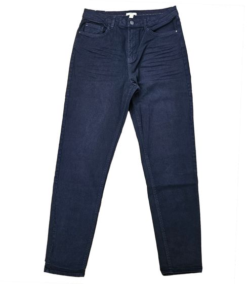 ESPRIT women's sustainable high-waist jeans made from organic cotton, denim trousers in a 5-pocket style 010EE1B315 400 blue