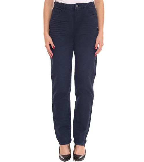 ESPRIT women's sustainable high-waist jeans made from organic cotton, denim trousers in a 5-pocket style 010EE1B315 400 blue