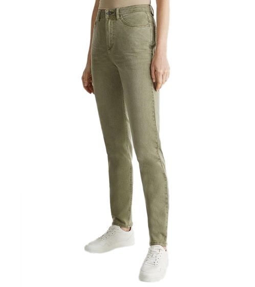 ESPRIT women's tapered jeans 5-pocket denim trousers made of organic cotton 010EE1B315 350 green