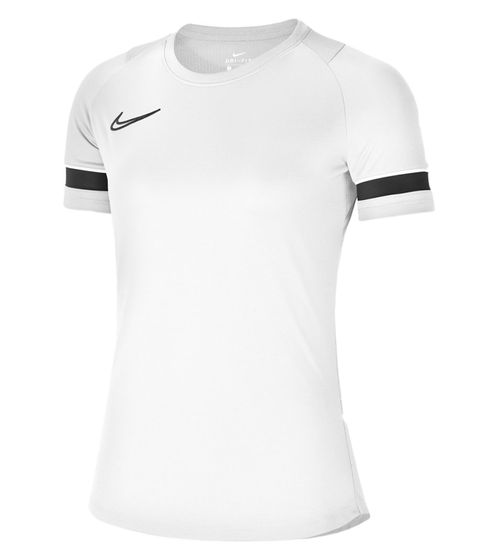 NIKE Academy 21 Damen Trainings-Shirt mit Dri-FIT-Technologie Sport-Shirt Kurzarm-Shirt CV2627-100 Weiß