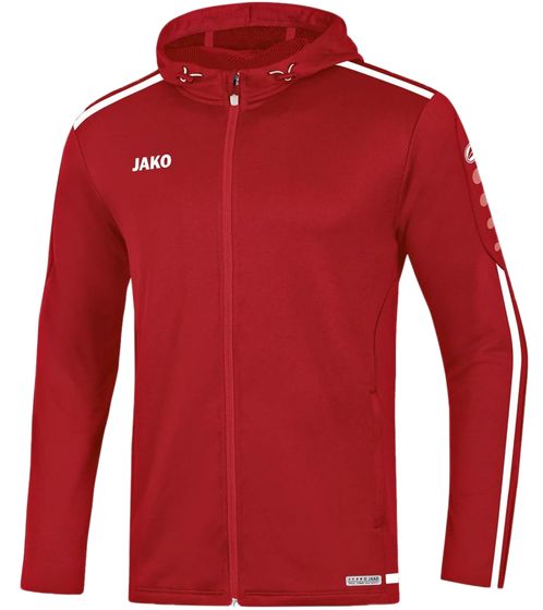 JAKO STRIKE 2.0 Herren Trainings-Jacke mit Jako-Tec-Concept Kapuzen-Jacke Fitness-Jacke 6819 11 Rot/Weiß