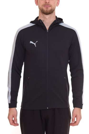 PUMA men's hooded jacket, sports jacket, basketball jacket 605072 01 black/grey