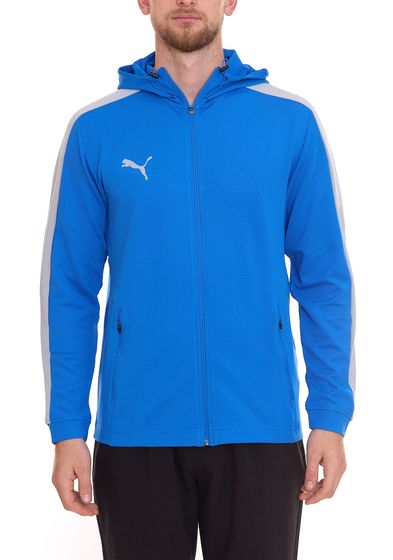 PUMA Herren Kapuzen-Jacke Sport-Jacke Basketball-Jacke 605072 05 Blau/Grau