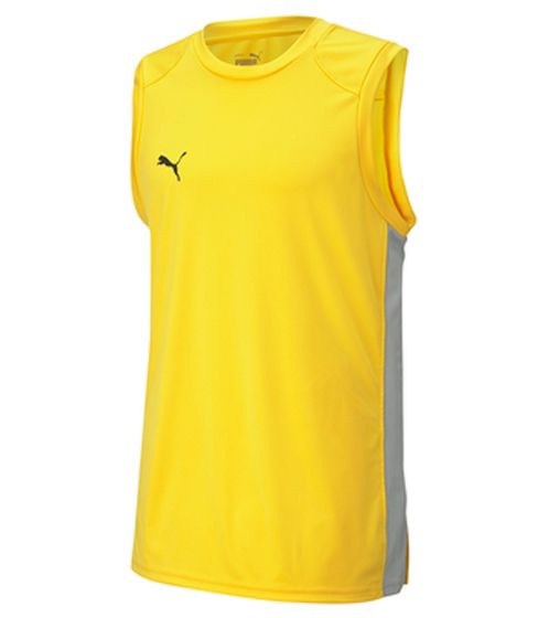 PUMA Basketball Game Jersey Herren Tank-Top mit Mesh-Einsätzen Sport-Shirt 605069 04 Gelb/Grau