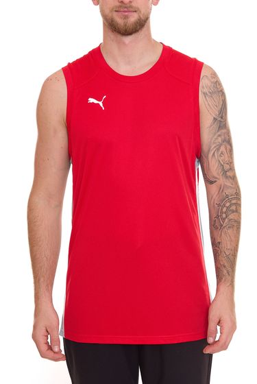 PUMA Basketball Game Jersey Herren Tank-Top mit Mesh-Einsätzen Sport-Shirt 605069 05 Rot