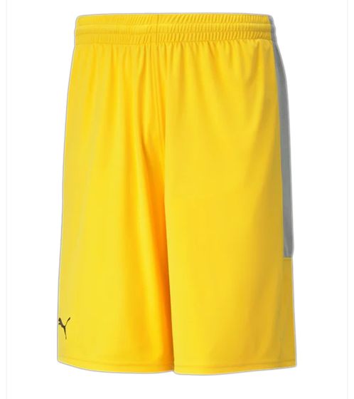 PUMA Basketball Game Men's Shorts with Mesh Inserts Training Pants 60507004 Yellow