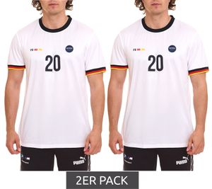 Pack of 2 NIVEA MEN men's fan jerseys, sustainable Germany football shirt with Quick DRY function, white/black