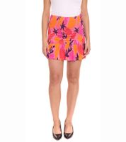 Pack of 2 AjC women's mini skirts, smocked summer skirt, beach skirt 15382402 orange/pink/red/purple