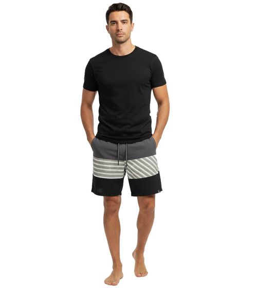 VOLCOM Forzee Herren Sommer-Shorts Baumwoll-Shorts gestreifte Board-Shorts A1012002 DCR Schwarz/Grau/Beige