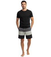 VOLCOM Forzee Herren Sommer-Shorts Baumwoll-Shorts gestreifte Board-Shorts A1012002 DCR Schwarz/Grau/Beige