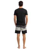 VOLCOM Forzee Herren Sommer-Shorts Baumwoll-Shorts gestreifte Board-Shorts A1012002 DCR Schwarz/Grau/Beige