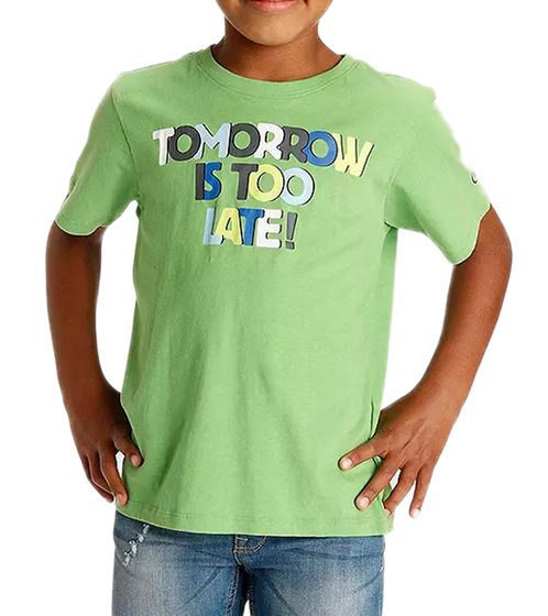 KIDSWORLD Kinder T-Shirt für Jungen mit Front-Print Sommer-Shirt 48865805 Grün