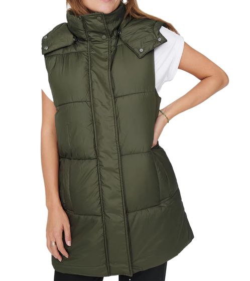 ONLY KALAMATA Gilet simple femme avec capuche amovible 42520757 Kaki