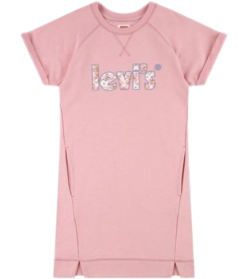 LEVI´S children's dress fashionable sweatshirt dress for girls with logo print 54388116 pink