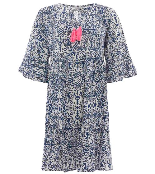 ZWILLINGSHERZ EileenZH robe d'été pour femme avec motif cachemire all-over taille unique 33113 marine