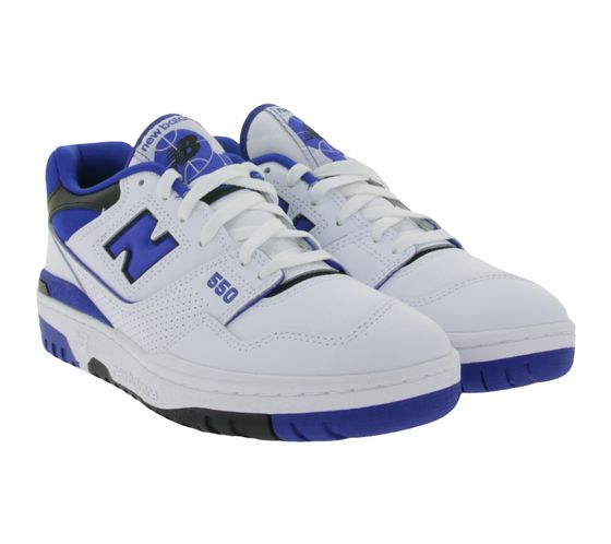 New Balance men's sneakers stylish real leather shoes with Ortholite sole BB550SN1 blue/white