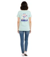 AjC women's T-shirt with back print, short-sleeved summer shirt 35732517 mint green