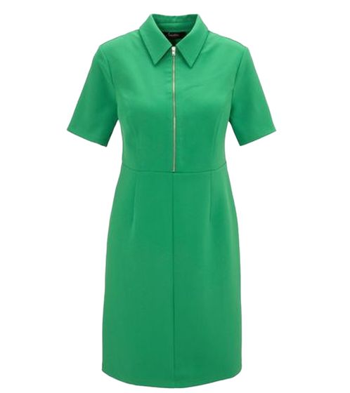 Aniston Casual mini dress fashionable women's polo dress with zip fastening 90616513 green