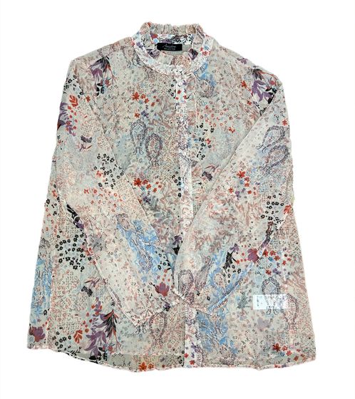 Aniston SELECTED women's summer blouse, transparent shirt with all-over print 84550010 Colorful