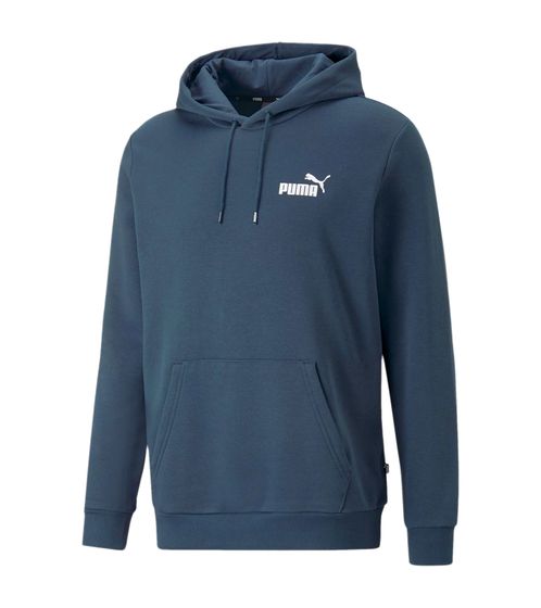 PUMA ESS Logo Herren stylischer Kapuzen-Pullover Baumwoll-Hoodie mit Logo auf der Brust 679631 16 Petrolblau