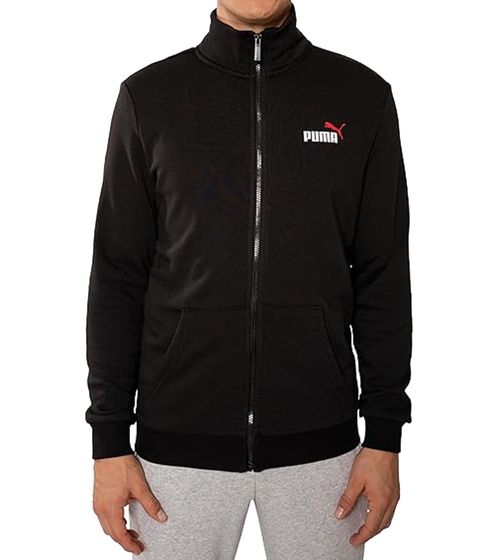 PUMA Men Ess 2 Col Track Jacket nachhaltige Herren Sweat-Jacke Trainings-Jacke Baumwolle 679633 01 Schwarz