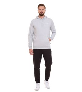 PUMA ESS Logo felpa da uomo elegante in cotone con cappuccio con logo sul petto 679631 04 Grigio