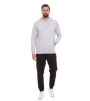 PUMA ESS Logo Herren stylischer Kapuzen-Pullover Baumwoll-Hoodie mit Logo auf der Brust 679631 04 Grau