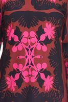 Aniston Selected women's midi dress floral jersey dress with 3/4 sleeves brown/pink/black