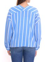 AjC Chemisier à enfiler pour femme, chemisier durable à col en V, rayé 48173418 bleu/blanc AjC Chemisier à enfiler pour femme, chemisier durable à col en V, rayé 48173418 bleu/blanc