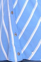 AjC Chemisier à enfiler pour femme, chemisier durable à col en V, rayé 48173418 bleu/blanc AjC Chemisier à enfiler pour femme, chemisier durable à col en V, rayé 48173418 bleu/blanc