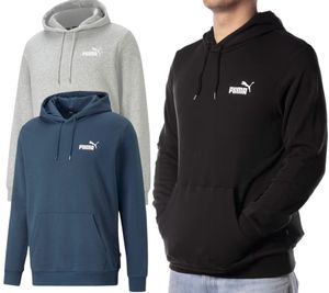 PUMA ESS Logo felpa da uomo elegante con cappuccio in cotone con logo sul petto 679631 Grigio, Nero, Blu PUMA ESS Logo felpa da uomo elegante con cappuccio in cotone con logo sul petto 679631 Grigio, Nero, Blu
