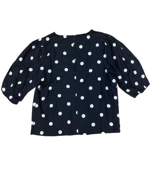 Vivance women's summer blouse with dot print short-sleeved blouse 61530460 black