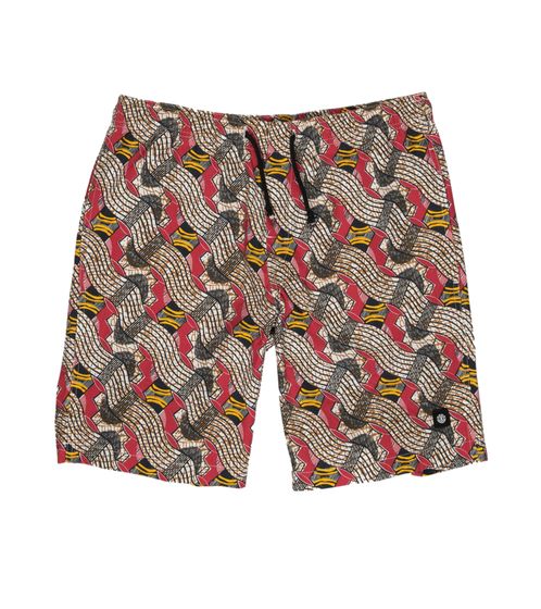 ELEMENT Chillin' Origins 19 Herren Shorts im Allover-Design Skater-Shorts S1WKB5 ELP0 4049 Rot/Braun/Gelb