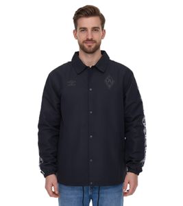 Chaqueta de entretiempo para hombre umbro SV Werder Bremen, chaqueta de uso diario con cuello Kent UMJM0427-060 negro