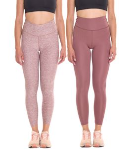 Legging fitness femme OXIDE XCO Training, pantalon de sport confortable avec X-Cool 742118 rose chiné ou vieux rose