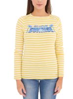 Pack of 2 AjC ladies shirt striped long-sleeved shirt cotton with front print economy pack 67426709 yellow/white/blue Pack of 2 AjC ladies shirt striped long-sleeved shirt cotton with front print economy pack 67426709 yellow/white/blue
