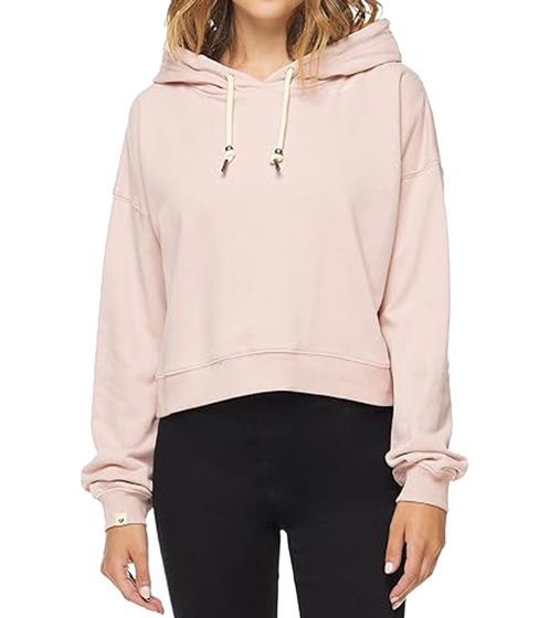 ragwear Paxi Damen stylischer Hoodie PETA -Approved stylischer Baumwoll-Pullover mit kurzem Schnitt 2211-30065 4053 Rosa