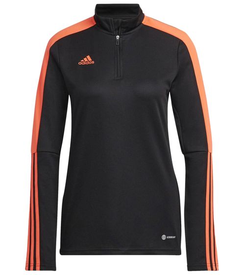 adidas Tiro LS Damen Trainings-Sweatshirt mit AEROREADY Technologie Half-Zip Sweatshirt HU0319 Schwarz