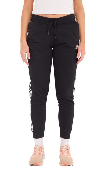 adidas Essentials French Terry 3-Stripes Women's Training Pants Tapered Cuffed Jogging Pants GM8733 Black